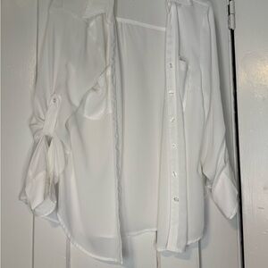 Maurices White Casual Button Down Blouse
